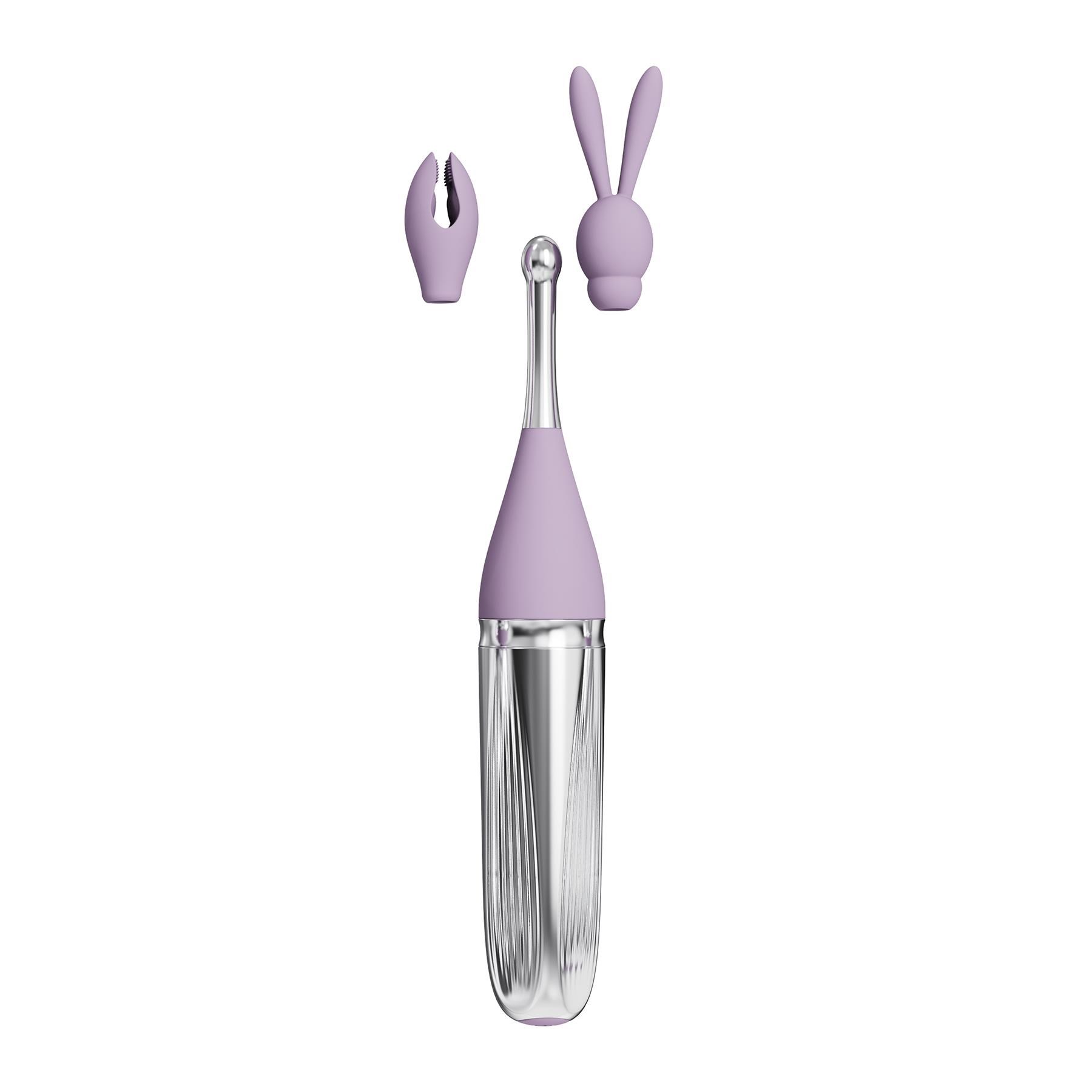 Adam & Eve Sweet Dreams Massager Kit - Rabbit Ear and Claw Attachments
