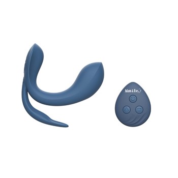 Adam & Eve Licking Vibrator With Remote Control - Product and Remote Shot