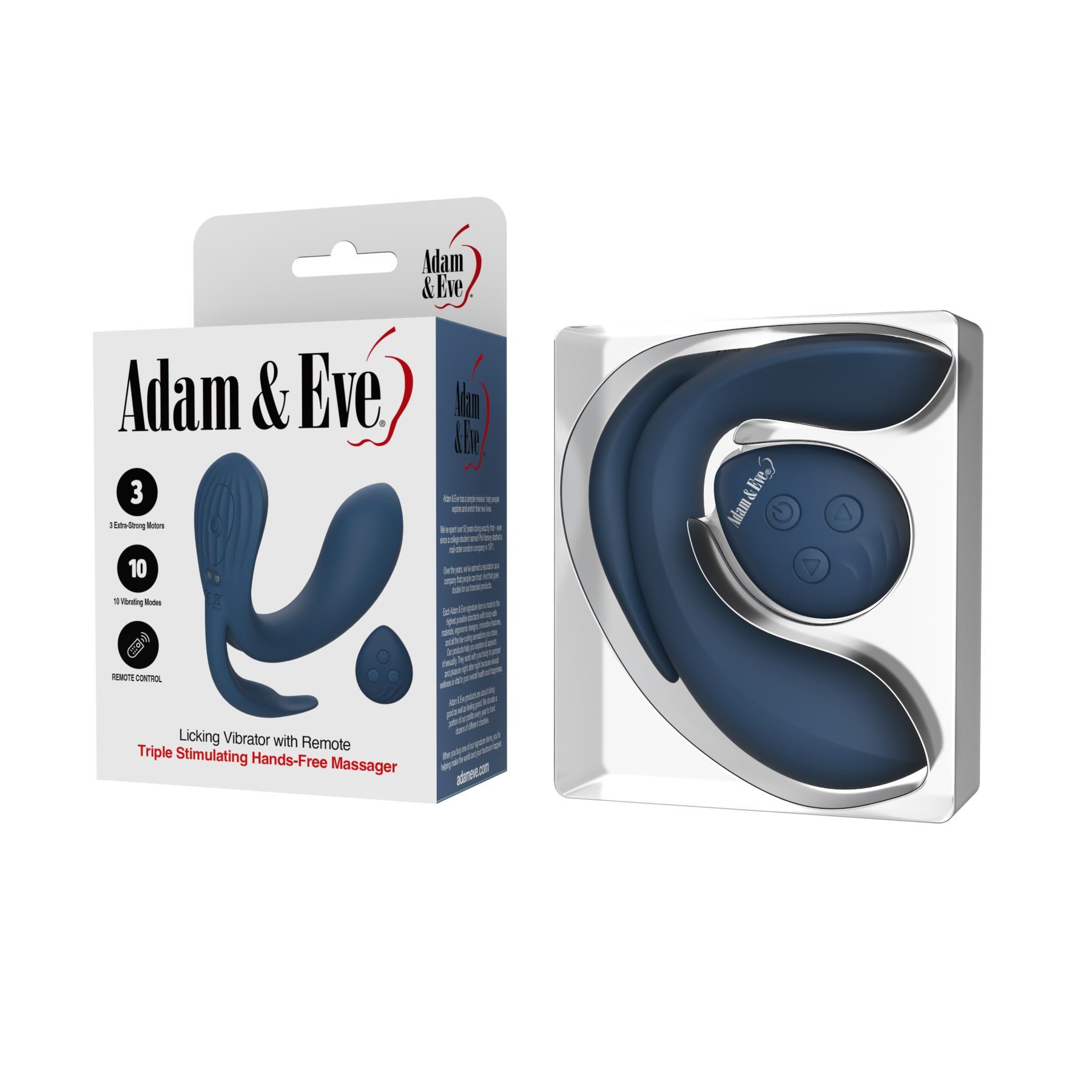 Adam & Eve Licking Vibrator With Remote Control Product Inside Box