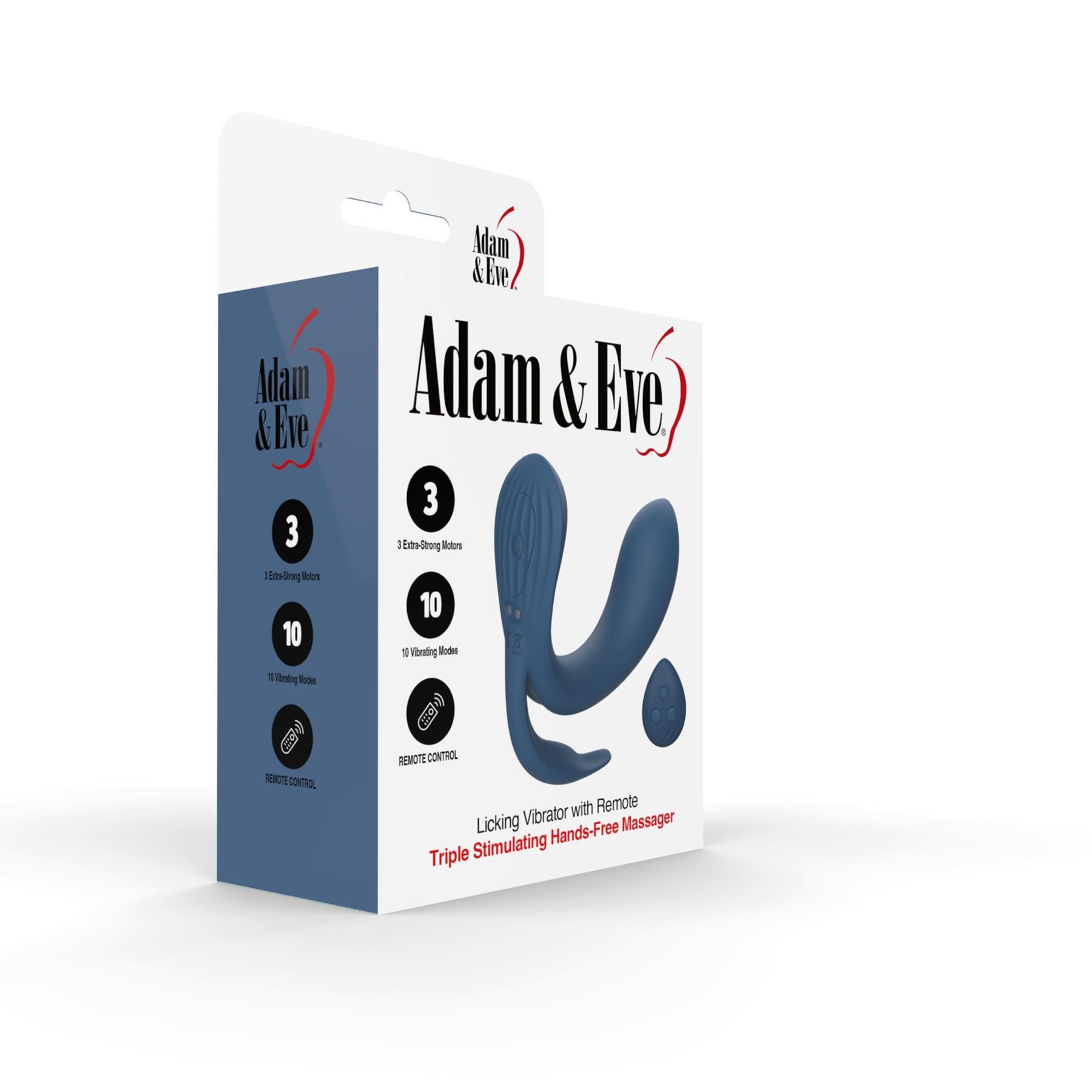 Adam & Eve Licking Vibrator With Remote Control - Packaging Shot