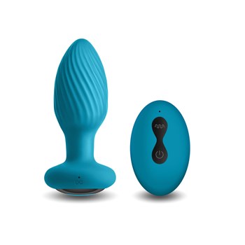 Inya Alpine Vibrating and Rotating Anal Plug - Product and Remote