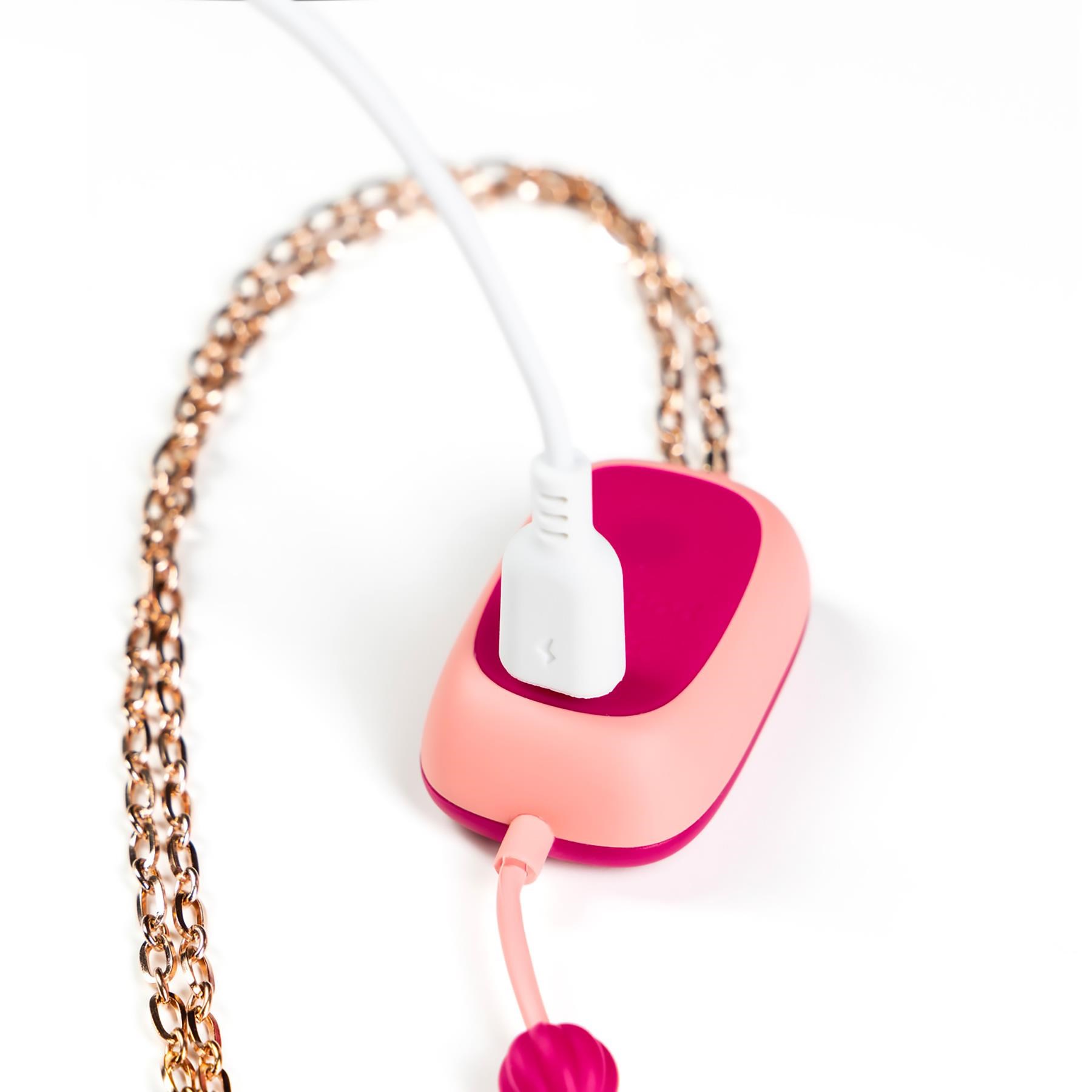 Lovelife Sphinx Vibrating Nipple Clamps - Showing Where Charging Cable is Placed