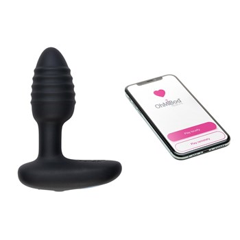 Lovelife Lumen Bluetooth Vibrating Anal Plug - Product Shot with App