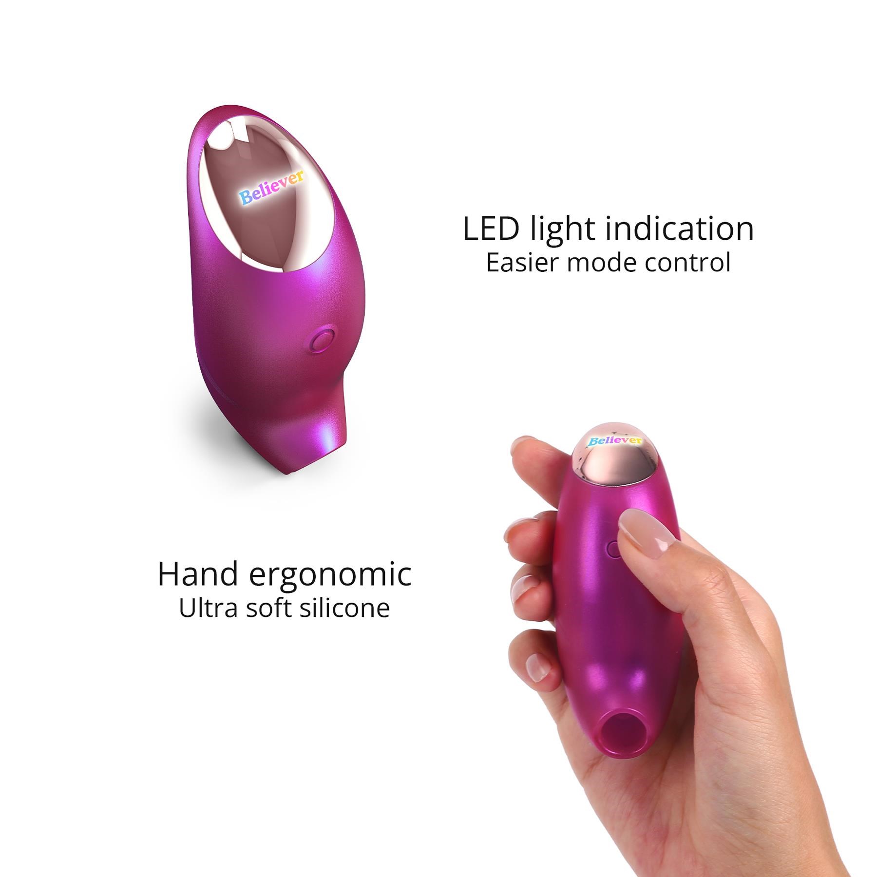 Believer Clitoral Suction Massager - Hand Shot
