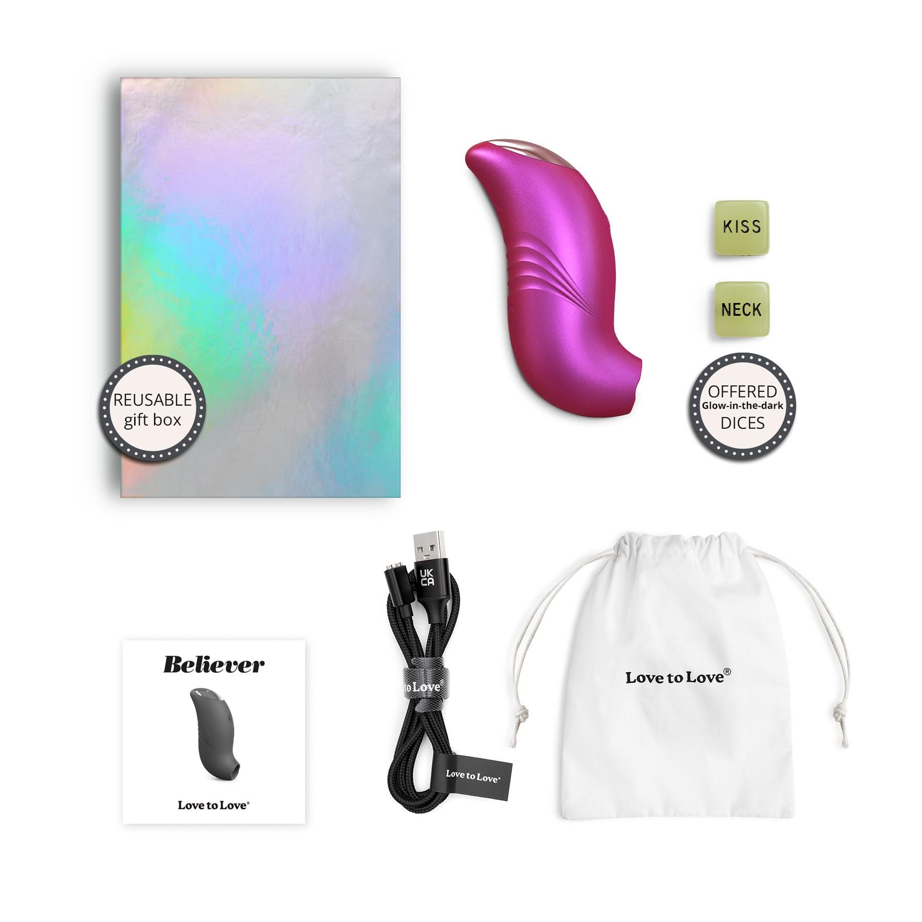 Believer Clitoral Suction Massager - All Components