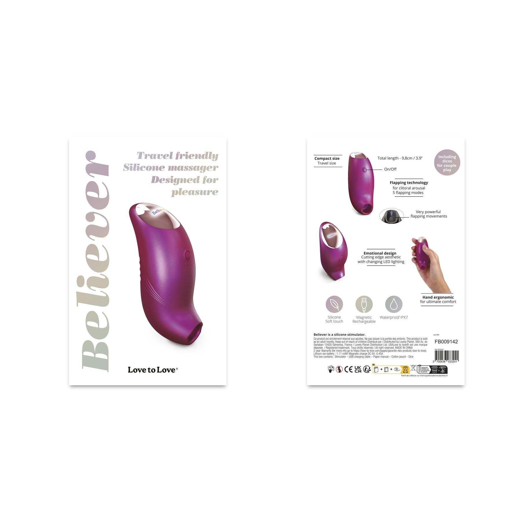Believer Clitoral Suction Massager - Packaging Shot