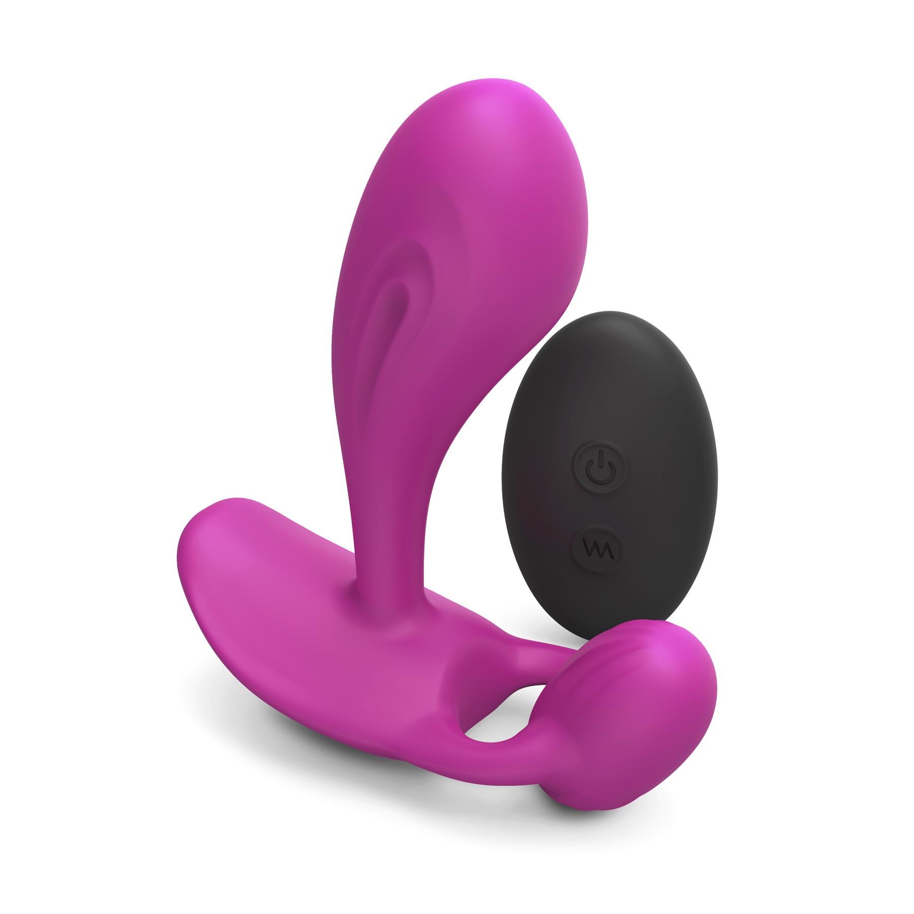 Witty Dual Stimulating Massager With Remote Control - Product and Remote
