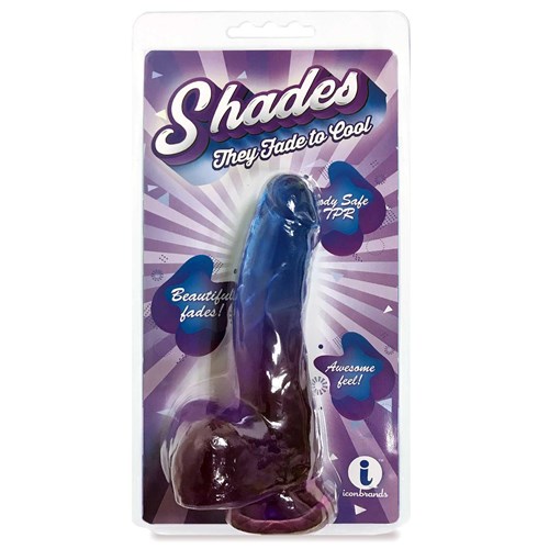 SHADES FADE TO COOL 7 INCH DILDO package