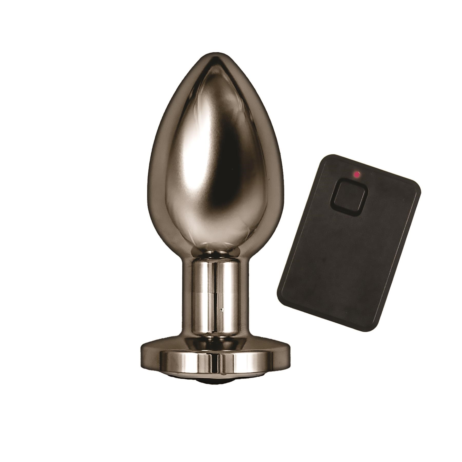 Ass-Sation Vibrating Metal Anal Plug with Remote Control - Butt Plug and Remote