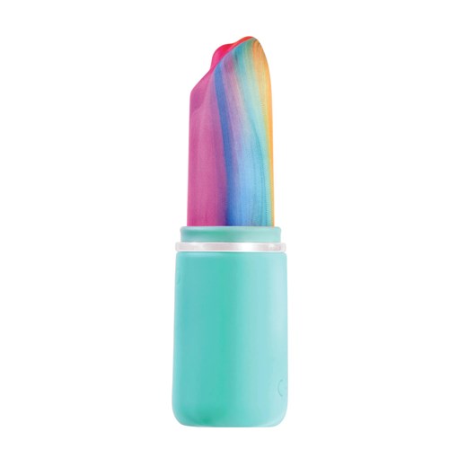 Retro Rechargeable Lipstick Vibrator - Product Shot with Cap Off