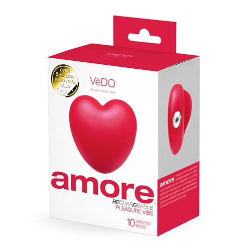Amore Rechargeable Heart Shaped Vibrator - Packaging Shot