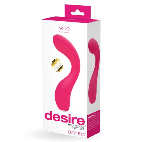 Desire Rechargeable G-Spot Vibrator - Packaging Shot