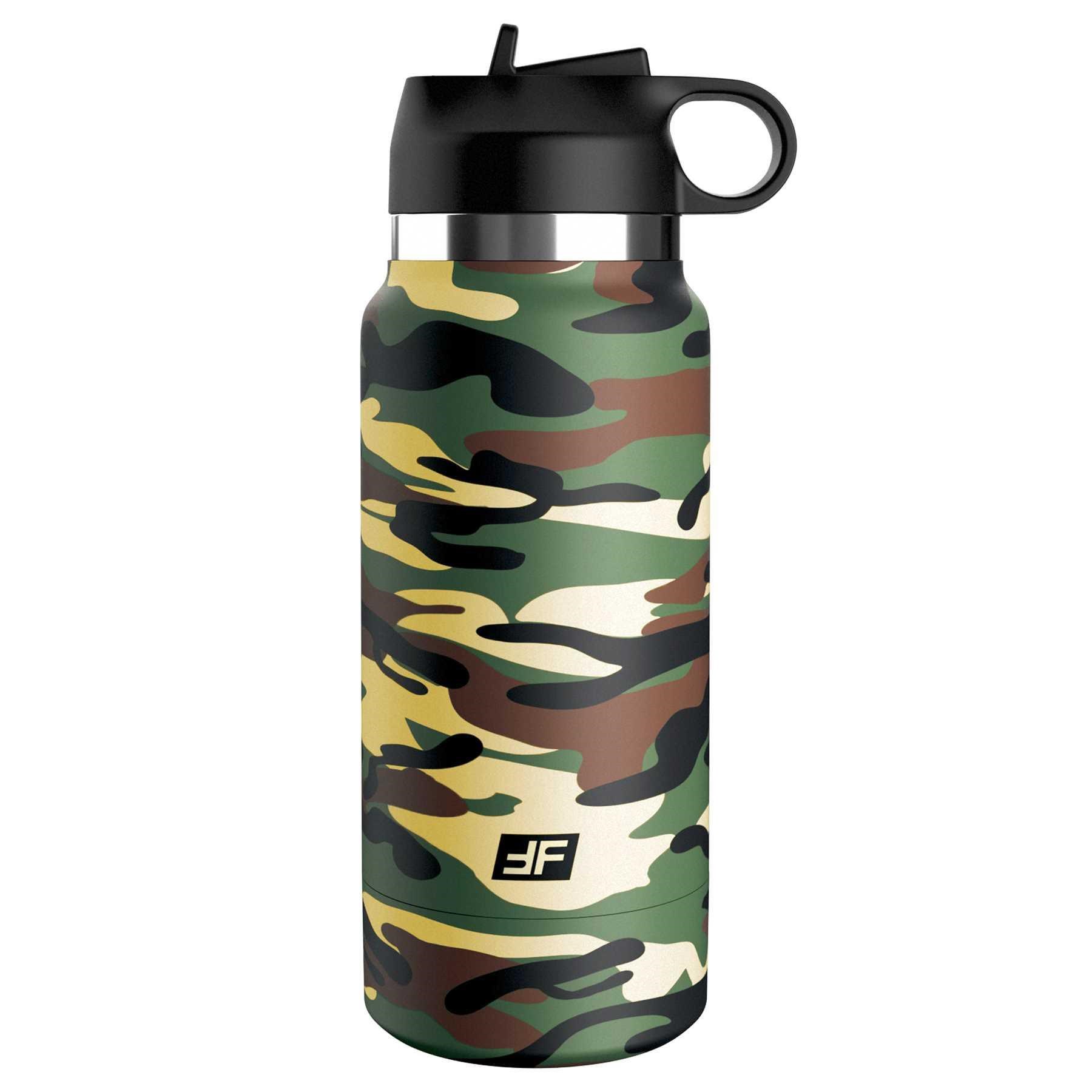 PDX Plus Fap Flask Stroker - Happy Camper with lid on