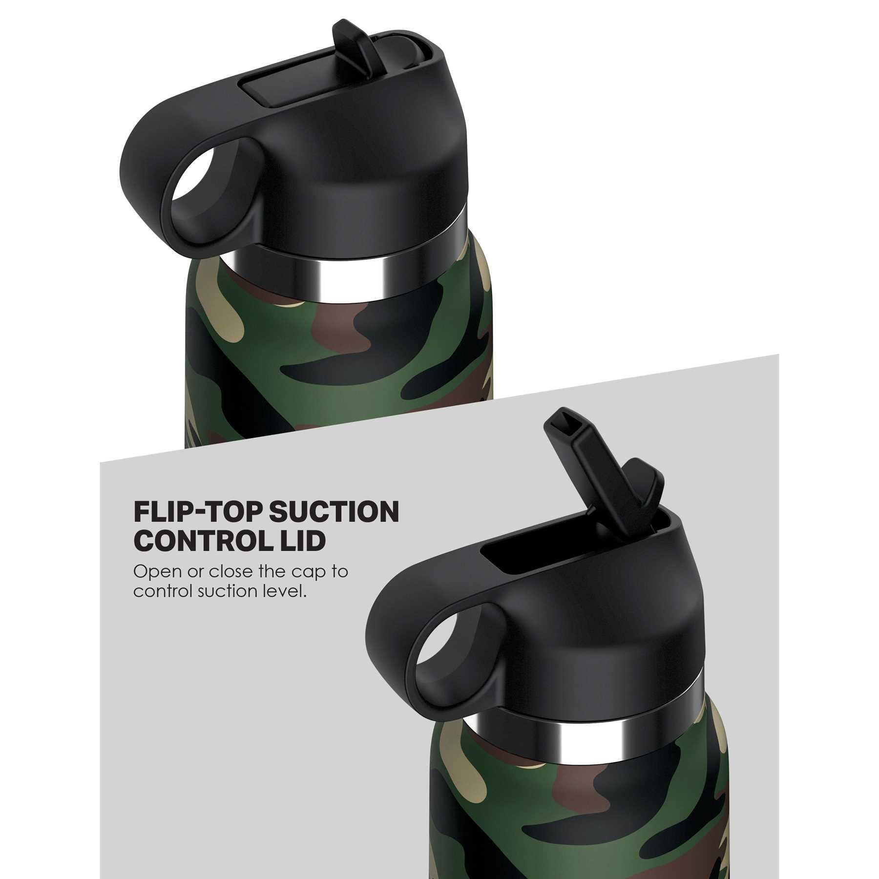 PDX Plus Fap Flask Stroker - Happy Camper flip top suction control