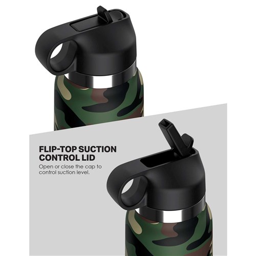 PDX Plus Fap Flask Stroker - Happy Camper flip top suction control