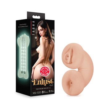 EnLust Soft and Wet Glow in the Dark Pussy & Ass Stroker - Tasha with box