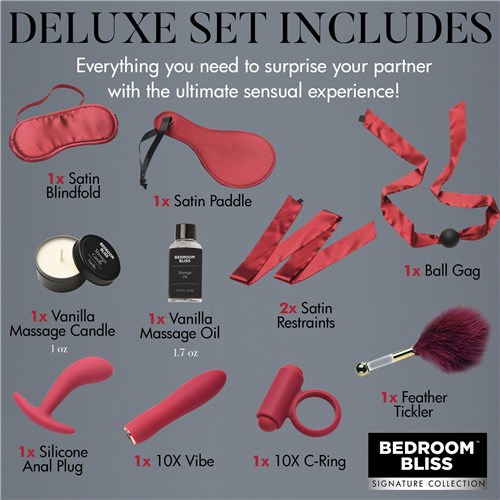 Bedroom Bliss Lover's Bondage Massage Set - What's Included