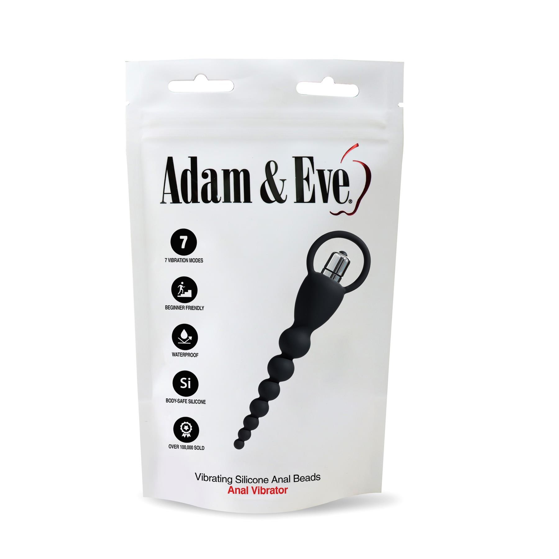 Adam & Eve Vibrating Silicone Anal Beads - Packaging Front