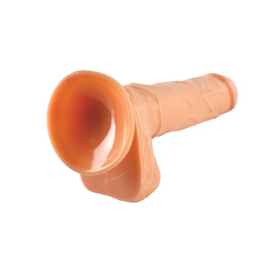 Mr. Long Dildo close up of suction cup base