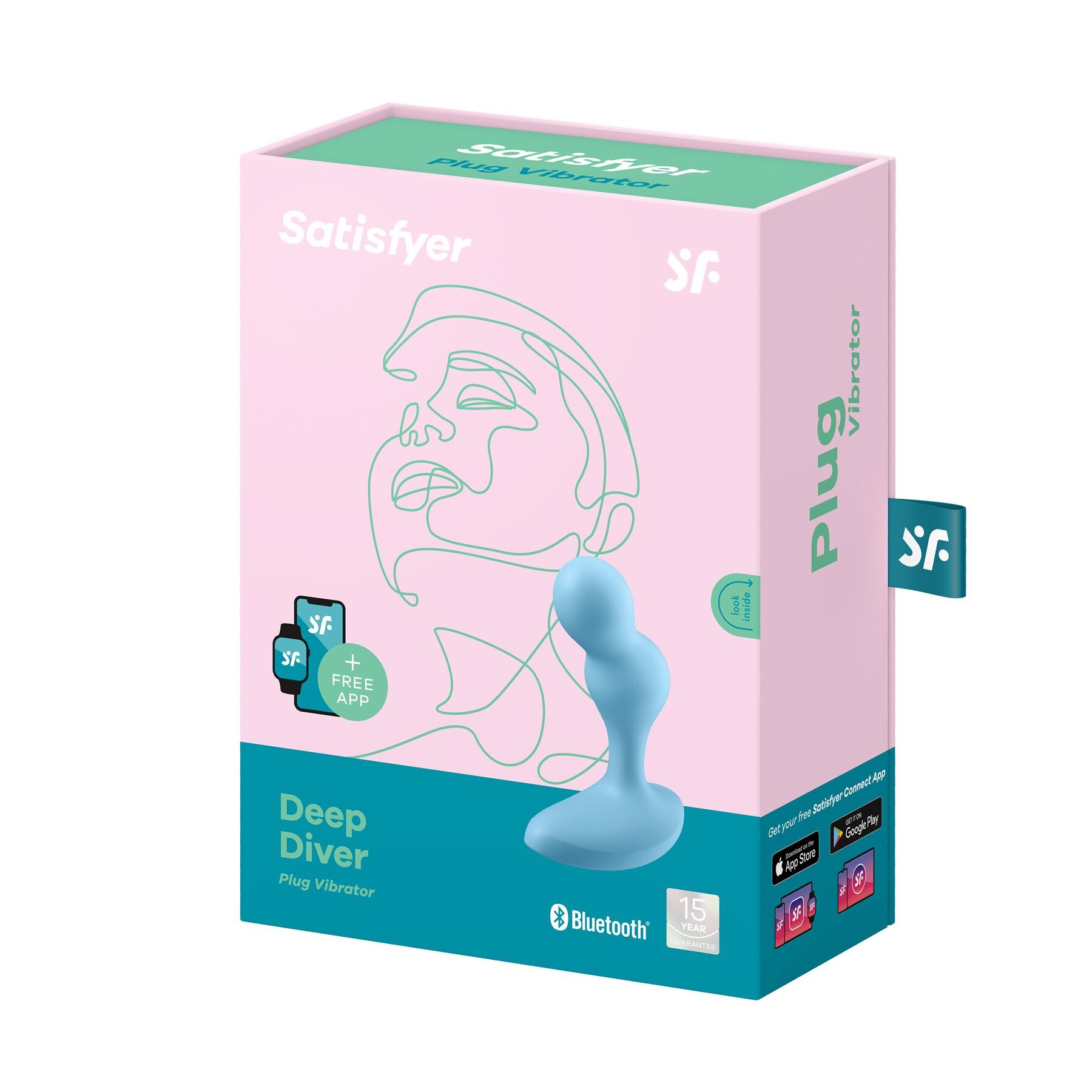 Satisfyer Deep Diver App Enabled Vibrating Anal Plug - Packaging Shot