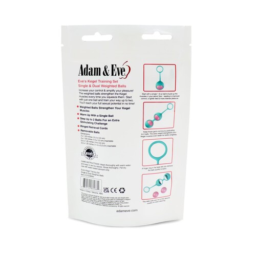 Eve's Kegel Training Set - Back of Packaging