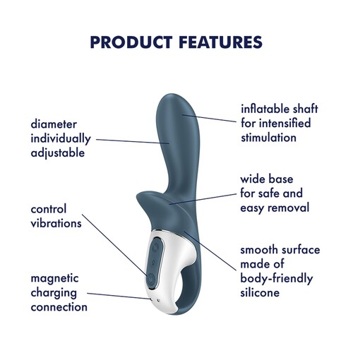 Satisfyer Air Pump Booty 2 Anal Vibrator product features