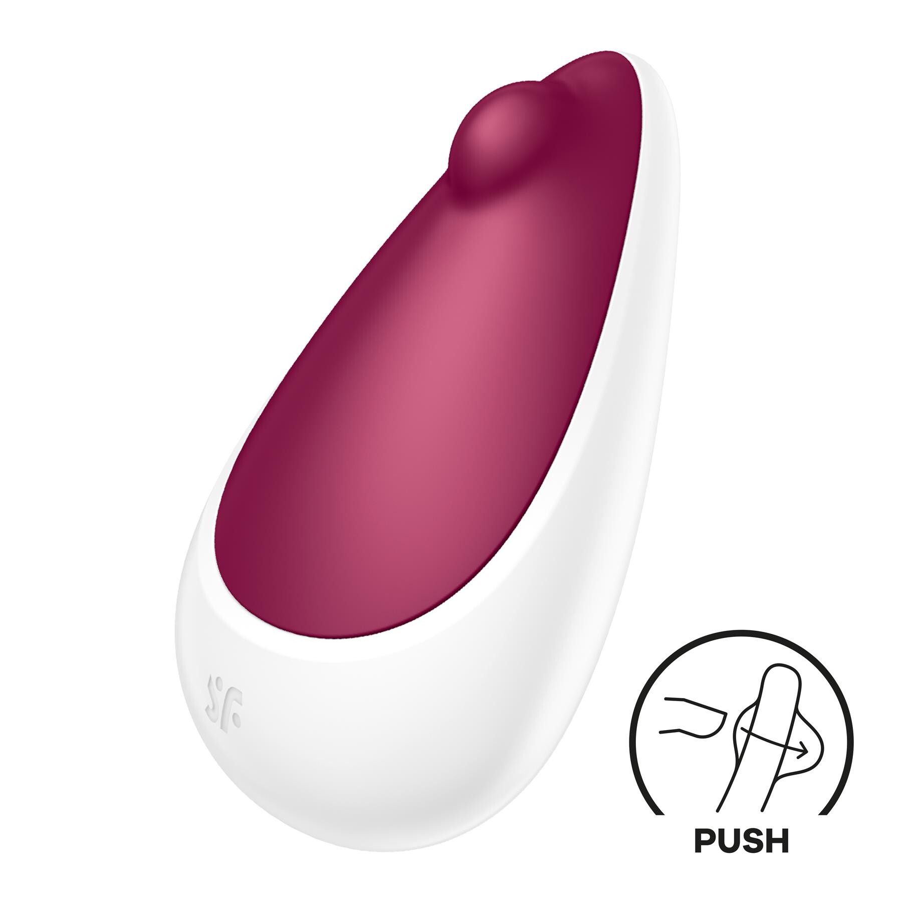 SATISFYER SPOT ON 3 CLITORAL STIMULATOR SHOWING THE MOVABLE TIP