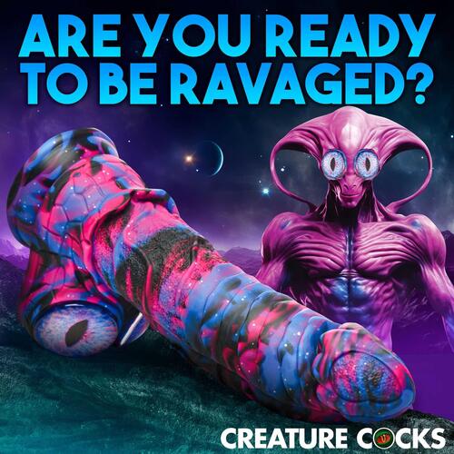 Creature Cocks Alienoid Silicone Dildo mood shot