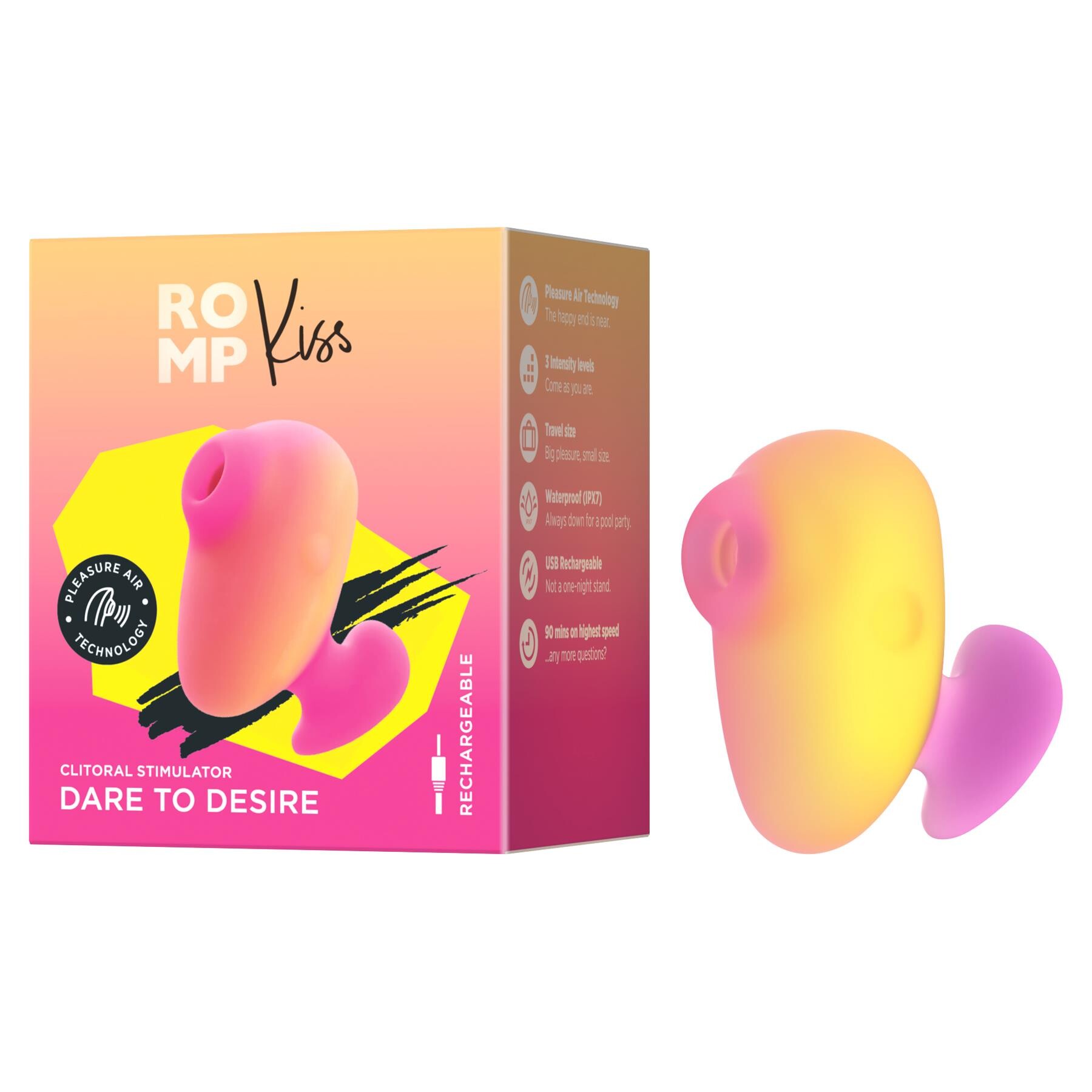 Romp Kiss Pleasure Air Clitoral Stimulator WITH PACKAGE