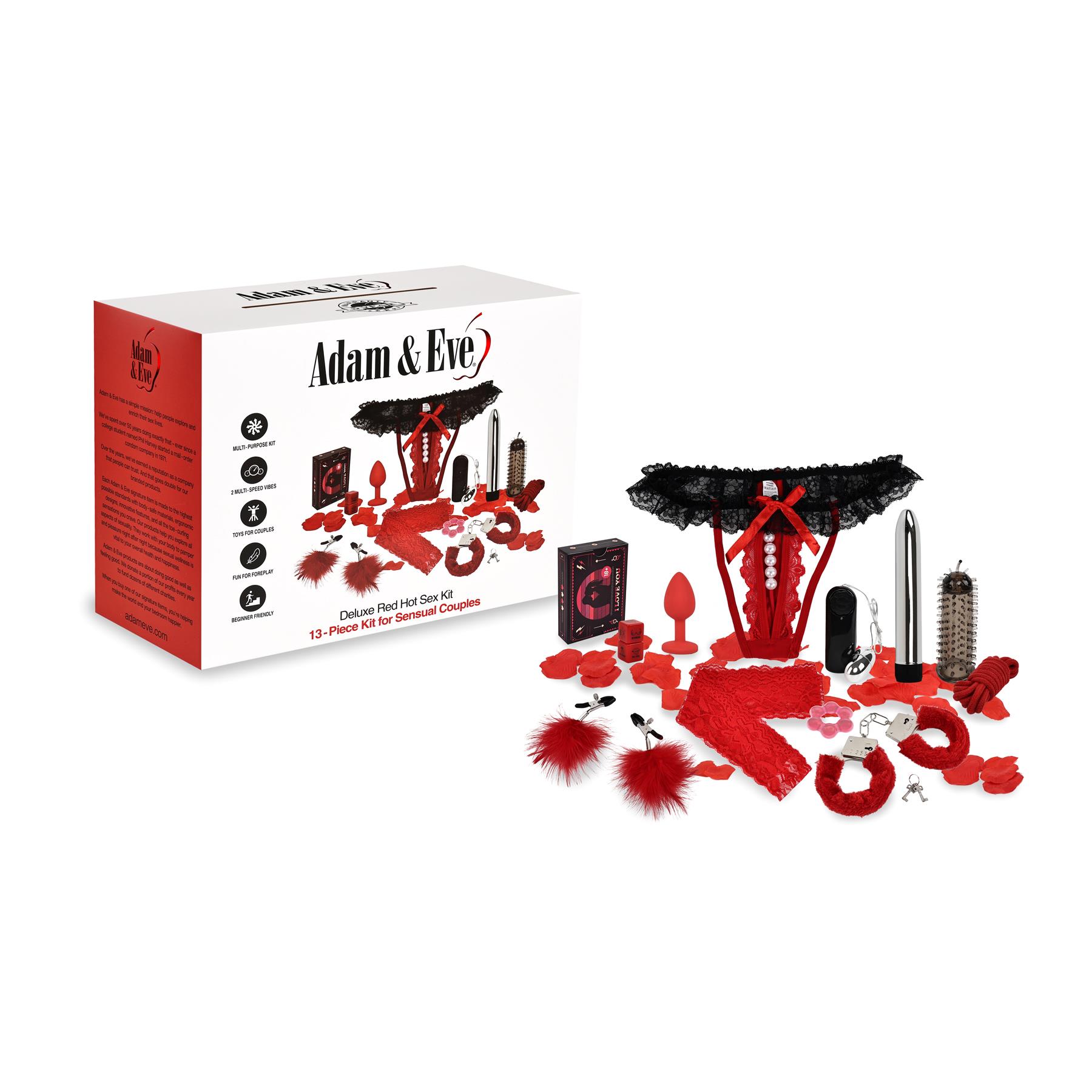 Deluxe Red Hot Sex Kit - Sex Toy Kits | Adam & Eve