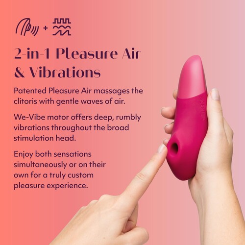 Womanizer Enhance Pleasure Air Clitoral Stimulator pink lifestyle