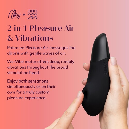 Womanizer Enhance Pleasure Air Clitoral Stimulator black features 1
