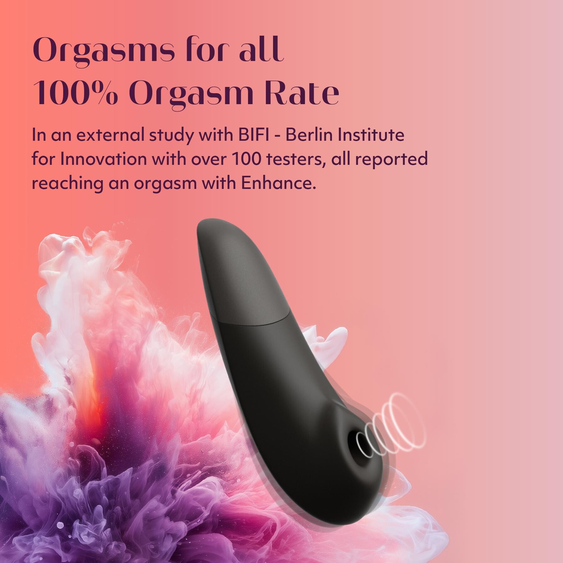 Womanizer Enhance Pleasure Air Clitoral Stimulator black features 2