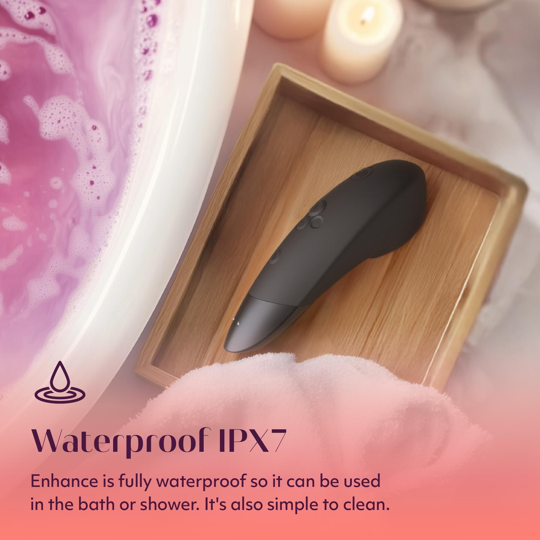 Womanizer Enhance Pleasure Air Clitoral Stimulator black lifestyle