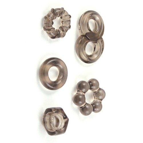 Enhancer Five Pc Cock Ring Set - Penis Rings | Adam & Eve