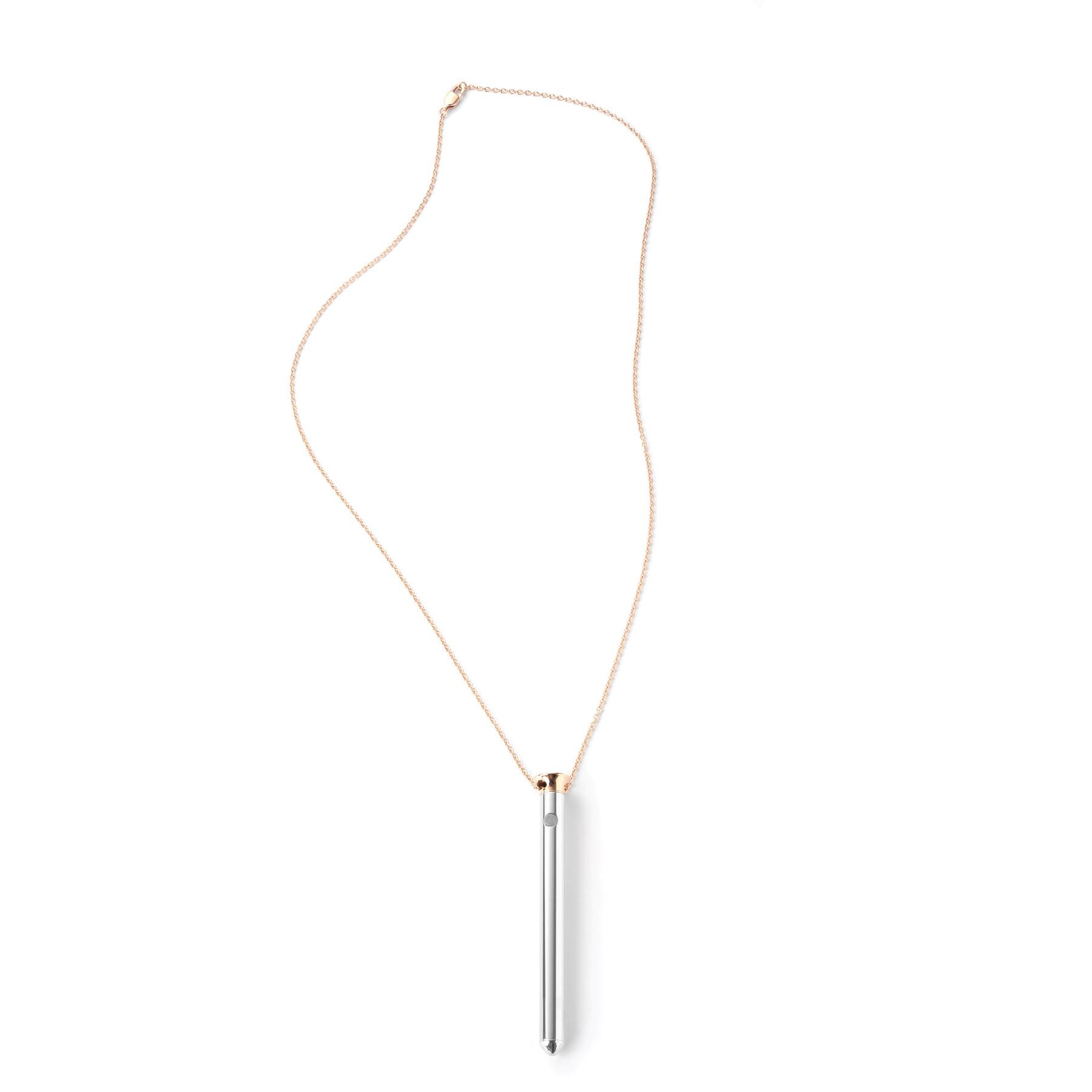 Crave Vesper Necklace Vibrator RG FULL VIEW