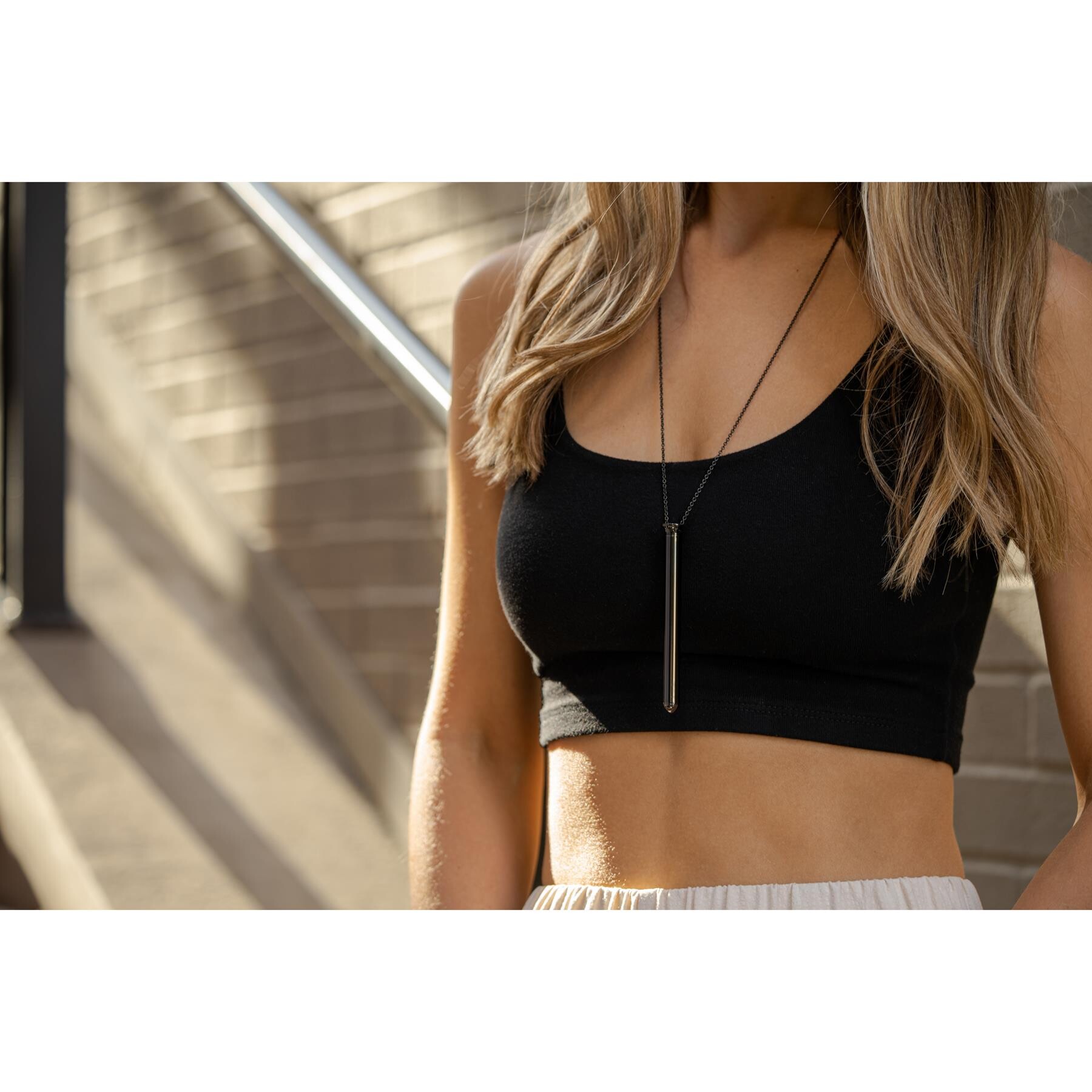 Crave Vesper 2 Necklace Vibe BLACK ON MODEL