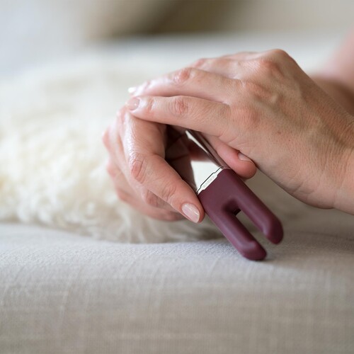 Crave Duet Classic Vibrator in hand shot 2