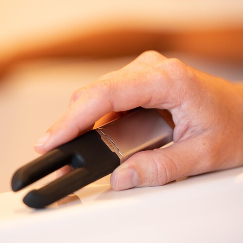 Crave Duet Pro Vibrator in hand shot 2