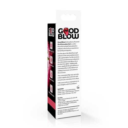 Good Blow Oral Sensation Flavor Gel back of box