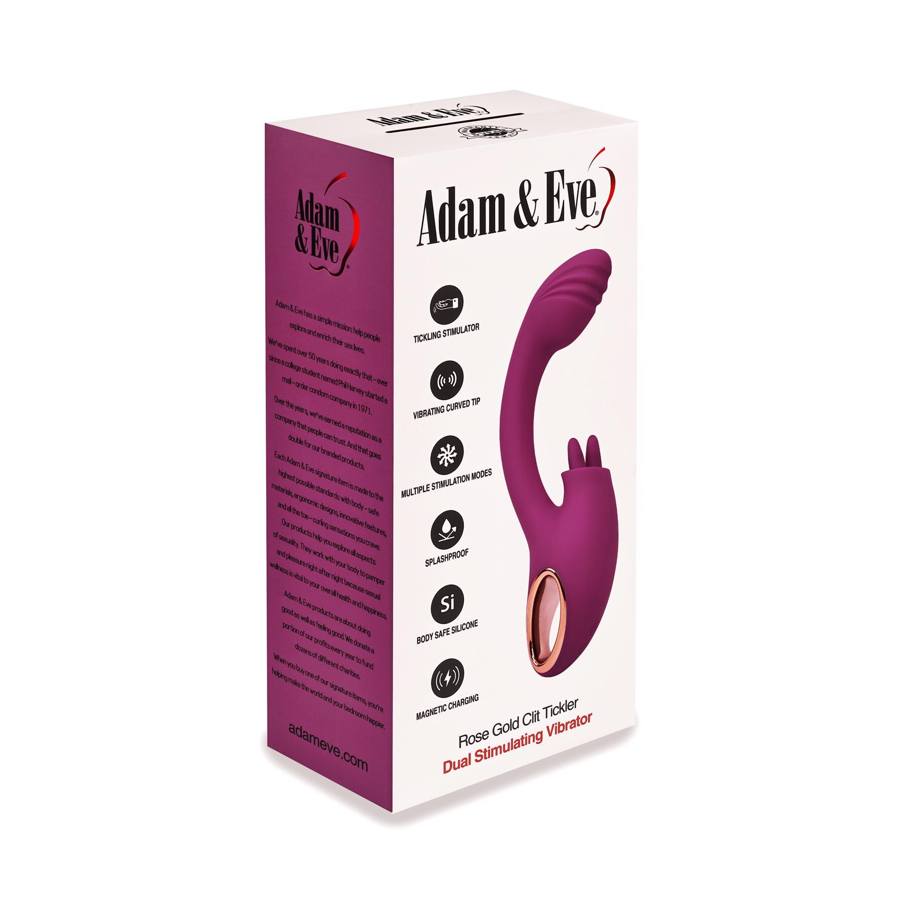 Adam & Eve Rose Gold Clit Tickler front package only