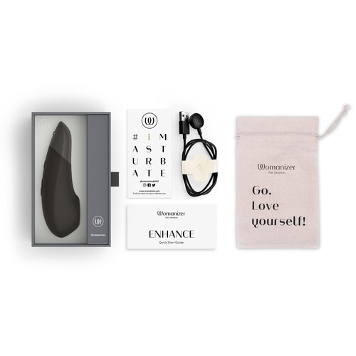 Womanizer Enhance Pleasure Air Clitoral Stimulator - All Contents of Box