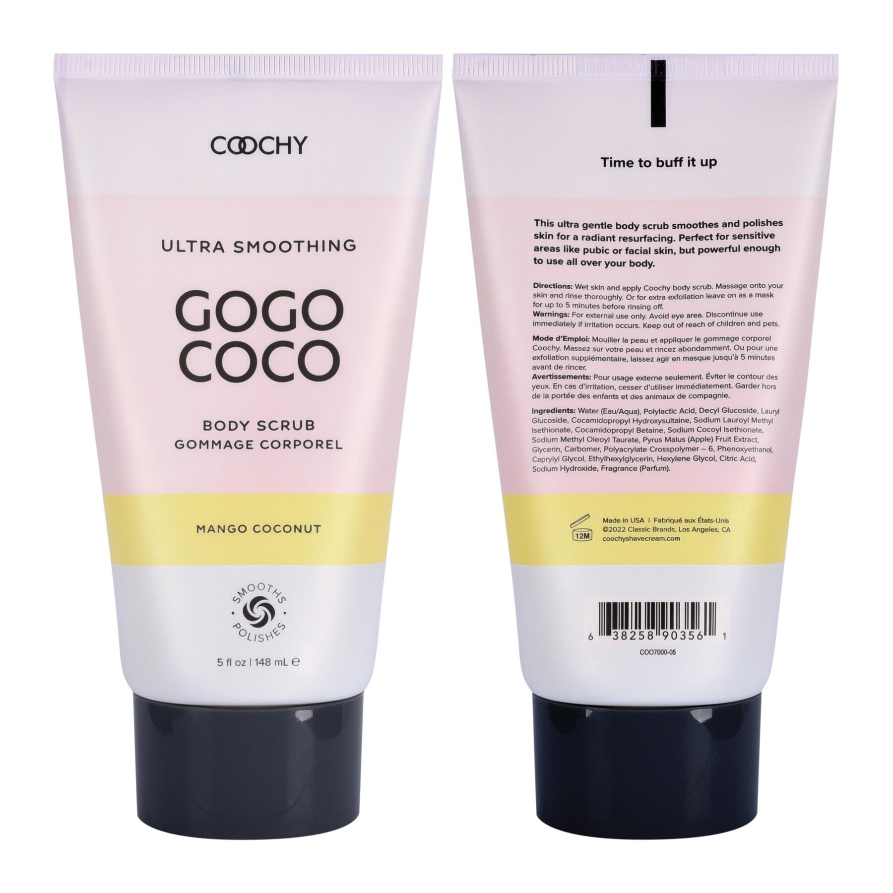 Coochy Ultra Gogo Coco Smoothing Body Scrub Front & back