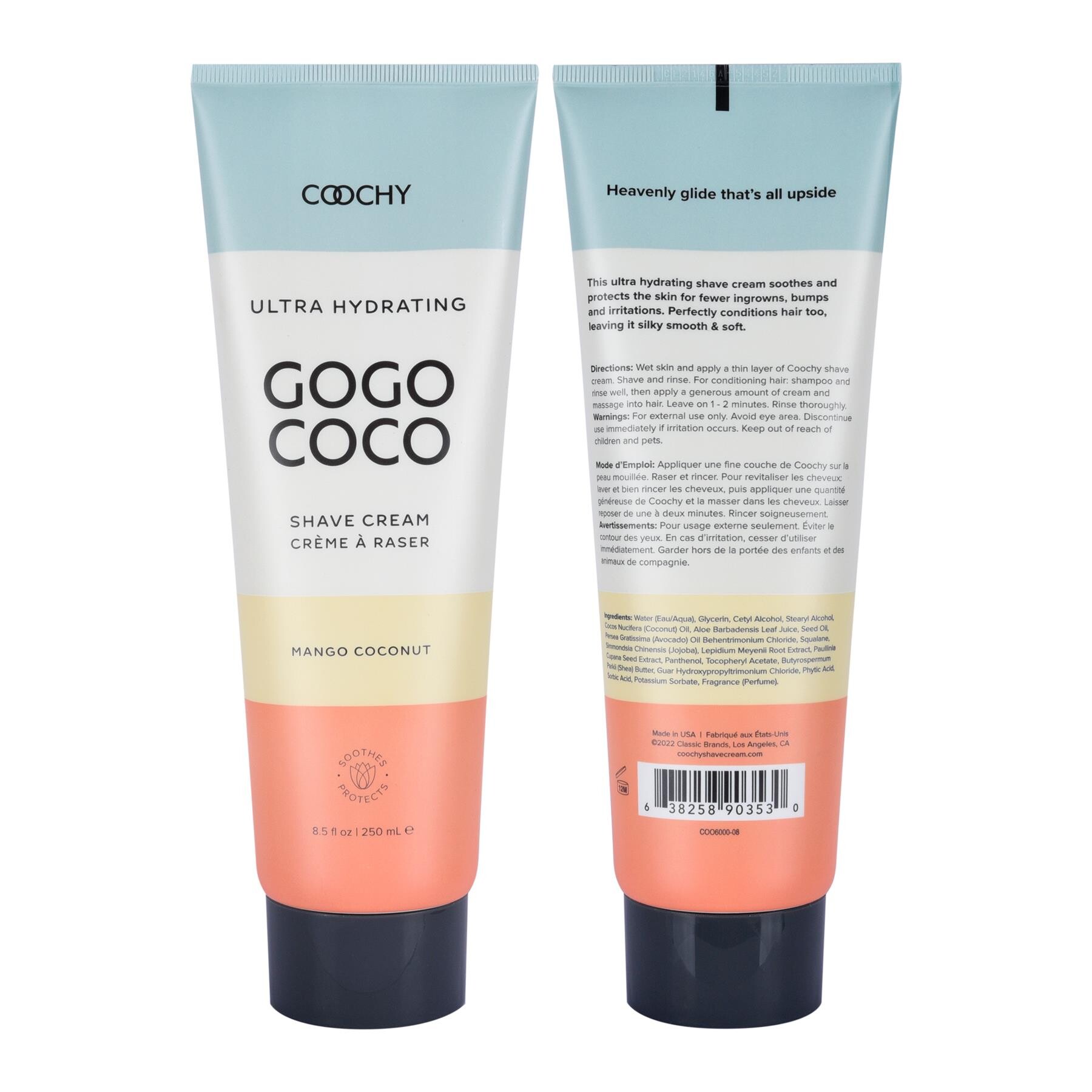 Coochy Gogo Coco Mango Coconut Shave Cream front & back