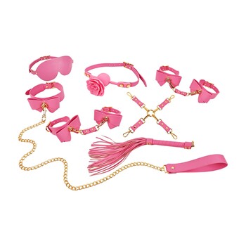 Adam & Eve Pretty Naughty In Pink 10 Piece Bondage Set
