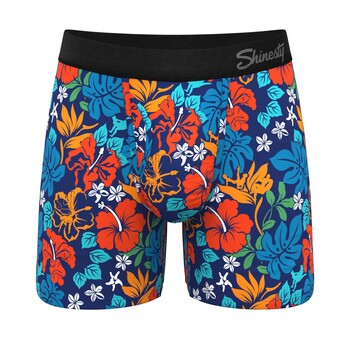 THE GET LEI'D | NAUGHTY TROPICAL BALL HAMMOCK® POUCH UNDERWEAR WITH FLY front