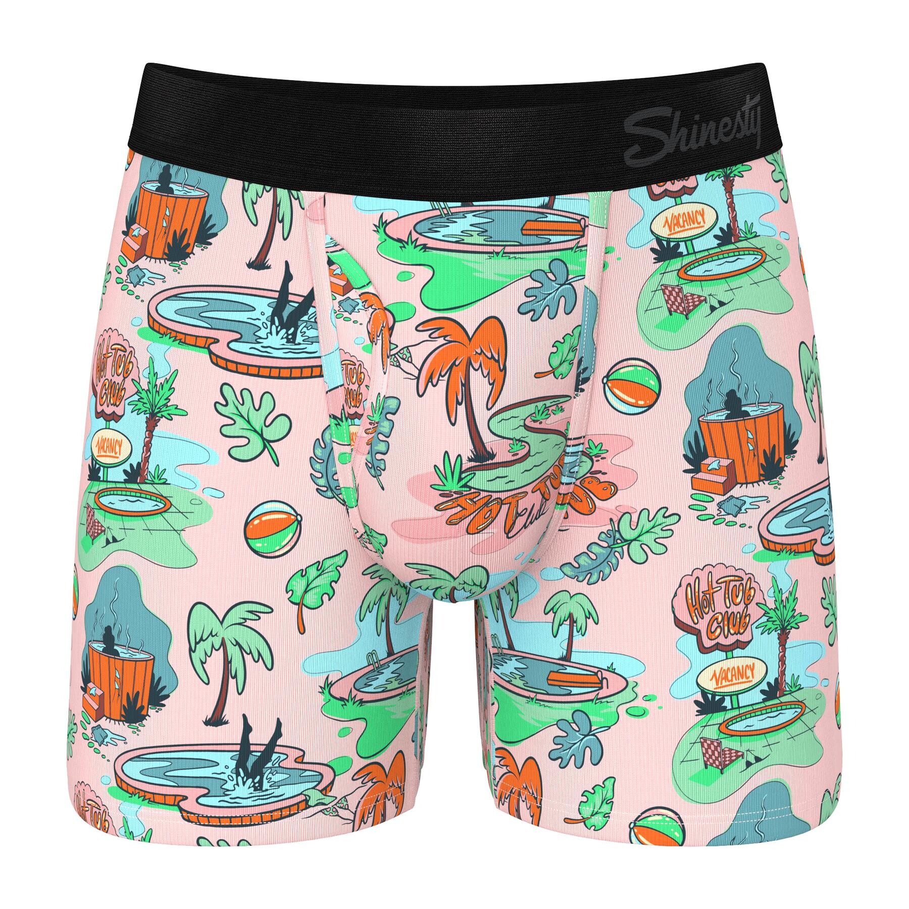 THE MOTEL HOTEL PALM SPRINGS TROPICAL BALL HAMMOCK® POUCH UNDERWEAR WITH FLY Front