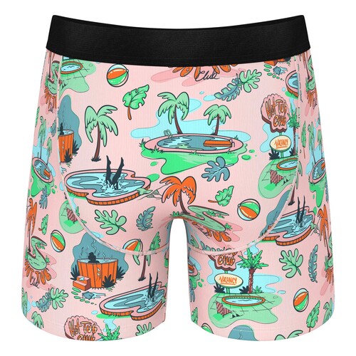 THE MOTEL HOTEL PALM SPRINGS TROPICAL BALL HAMMOCK® POUCH UNDERWEAR WITH FLY back