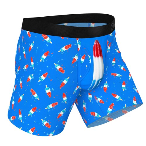 THE POPSICLE STICK APEX USA POPSICLE BALL HAMMOCK® POUCH UNDERWEAR WITH FLY side