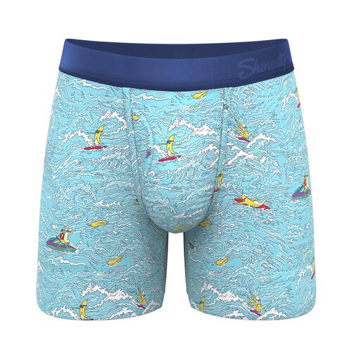 THE SURFIN' TURF SHINESTY SURFER BALL HAMMOCK® POUCH UNDERWEAR WITH FLY front